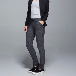 Lululemon Skinny Will Pant *Full-On LuonGiant Herringbone Black Heathered Black